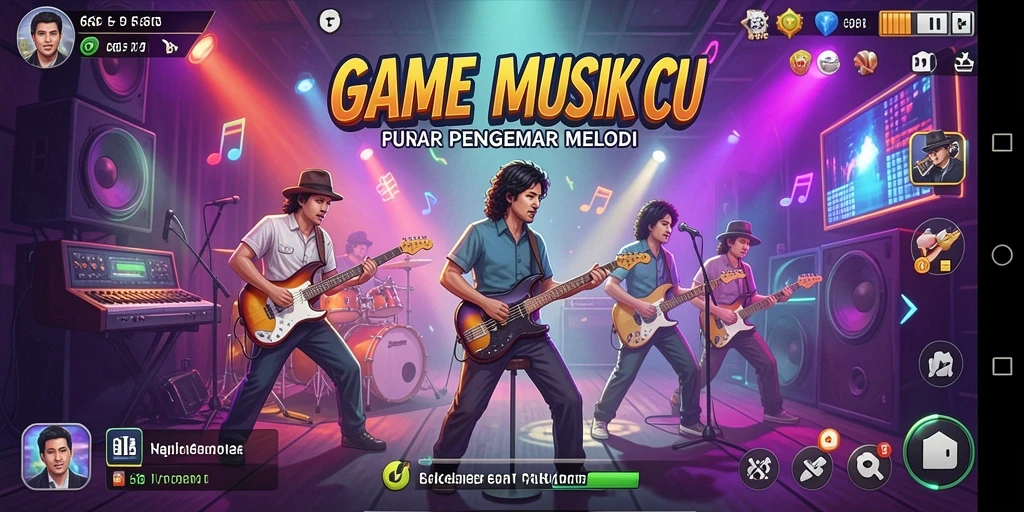 Tampilan gameplay seru di 66D yang menghadirkan pengalaman musik interaktif.
