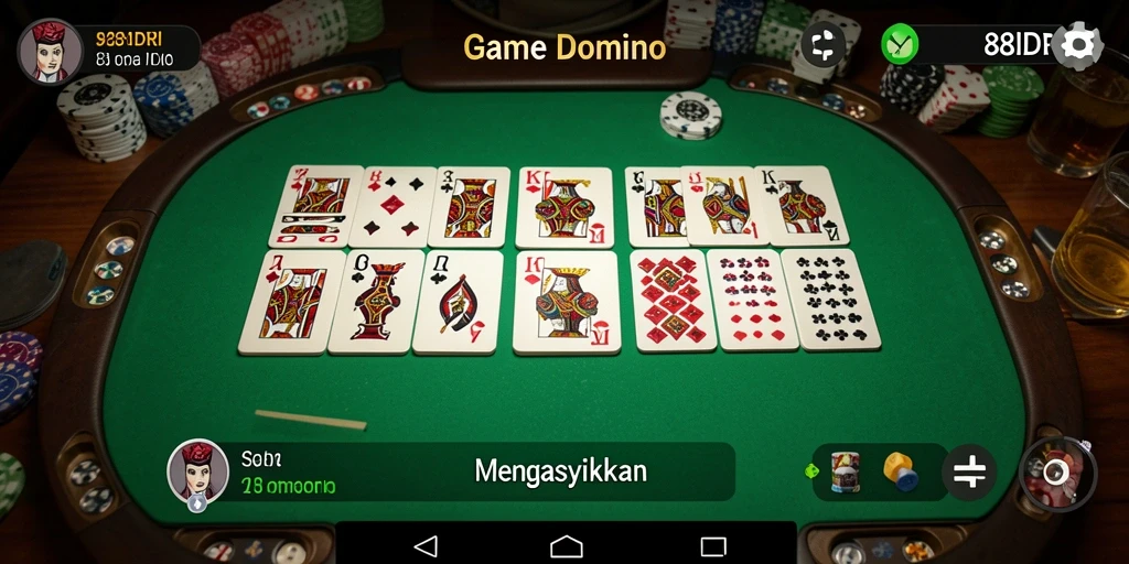 Tampilan utama gameplay <strong>88IDR</strong> yang seru di permainan Domino.