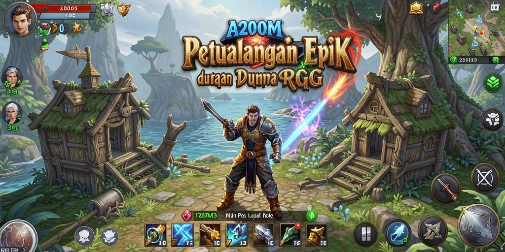 Gameplay A200M yang menarik saat berpetualang di dunia RPG.