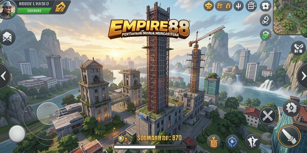 Tampilan gameplay seru EMPIRE88 yang penuh aksi Tower Defense.