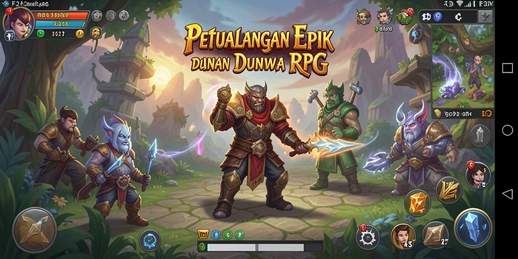 Tangkapan layar F32 menampilkan aksi pertarungan epik di dunia RPG.
