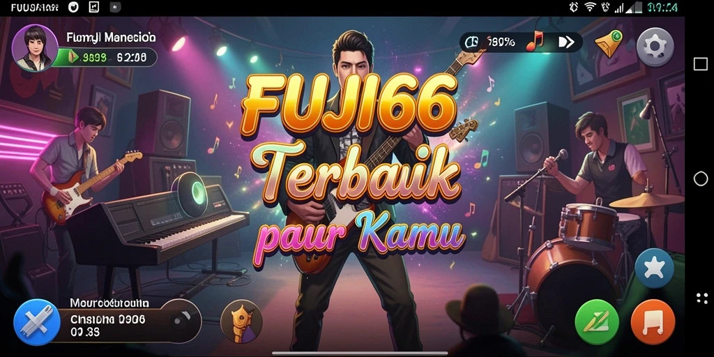 Tampilan menarik dari gameplay FUJI66 yang penuh musik.