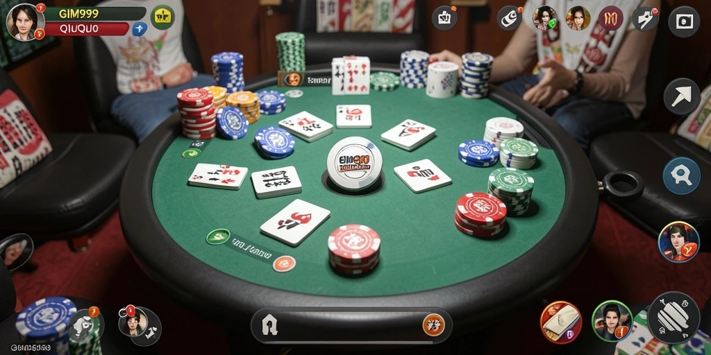 Tampilan menarik gameplay GIM999 dengan kartu QiuQiu.