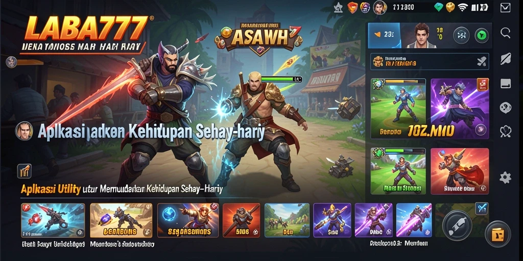Screenshot LABA777 menunjukkan tampilan antarmuka aplikasi Utility yang menarik.