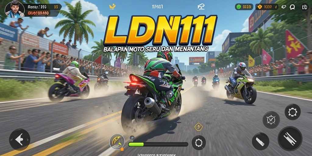 Tampilan gameplay seru dengan balapan motor yang mendebarkan.