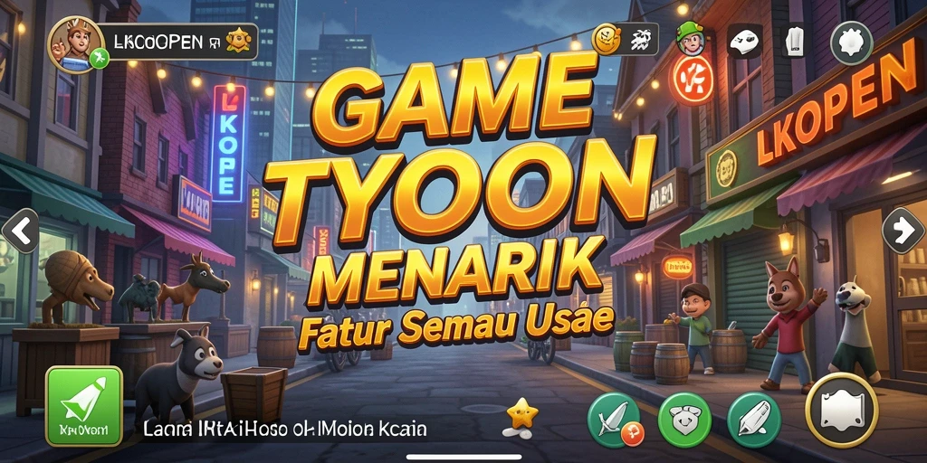 Tampilan menarik dari gameplay Tycoon di LKOPEN.