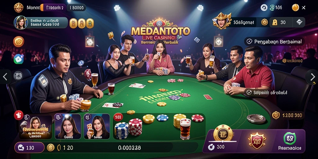 Tampilan menarik dari gameplay Live Casino MEDANTOTO yang mengasyikkan.