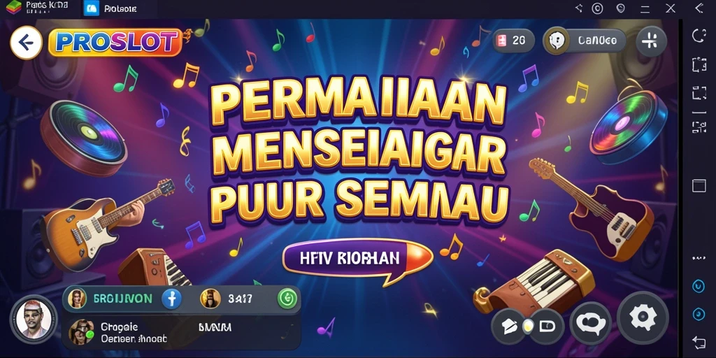 Tampilan gameplay seru PROSLOT yang penuh warna dan interaktif.