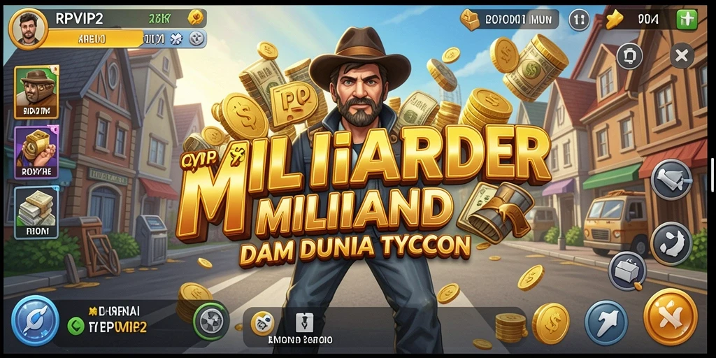 Screenshot utama RPVIP2 menampilkan pengalaman gameplay Tycoon yang seru.
