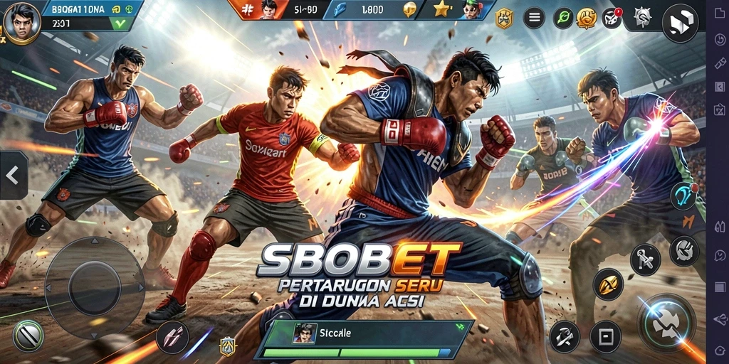 Tampilan gameplay seru dari SBOBET yang menampilkan aksi bertarung.