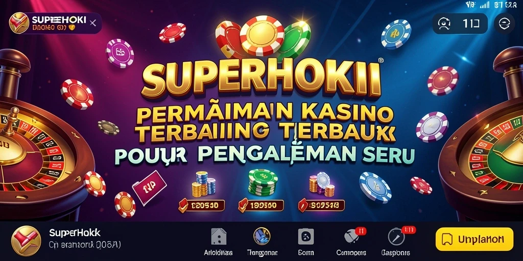 Tampilan gameplay menarik dari SUPERHOKI yang menampilkan suasana Kasino.