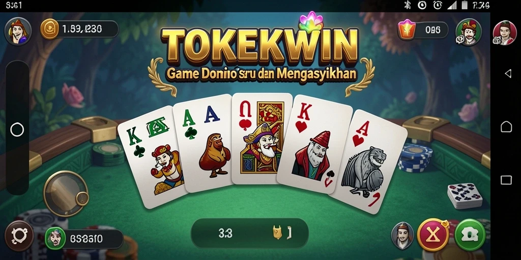 Tampilan utama gameplay Domino yang seru di TOKEKWIN.